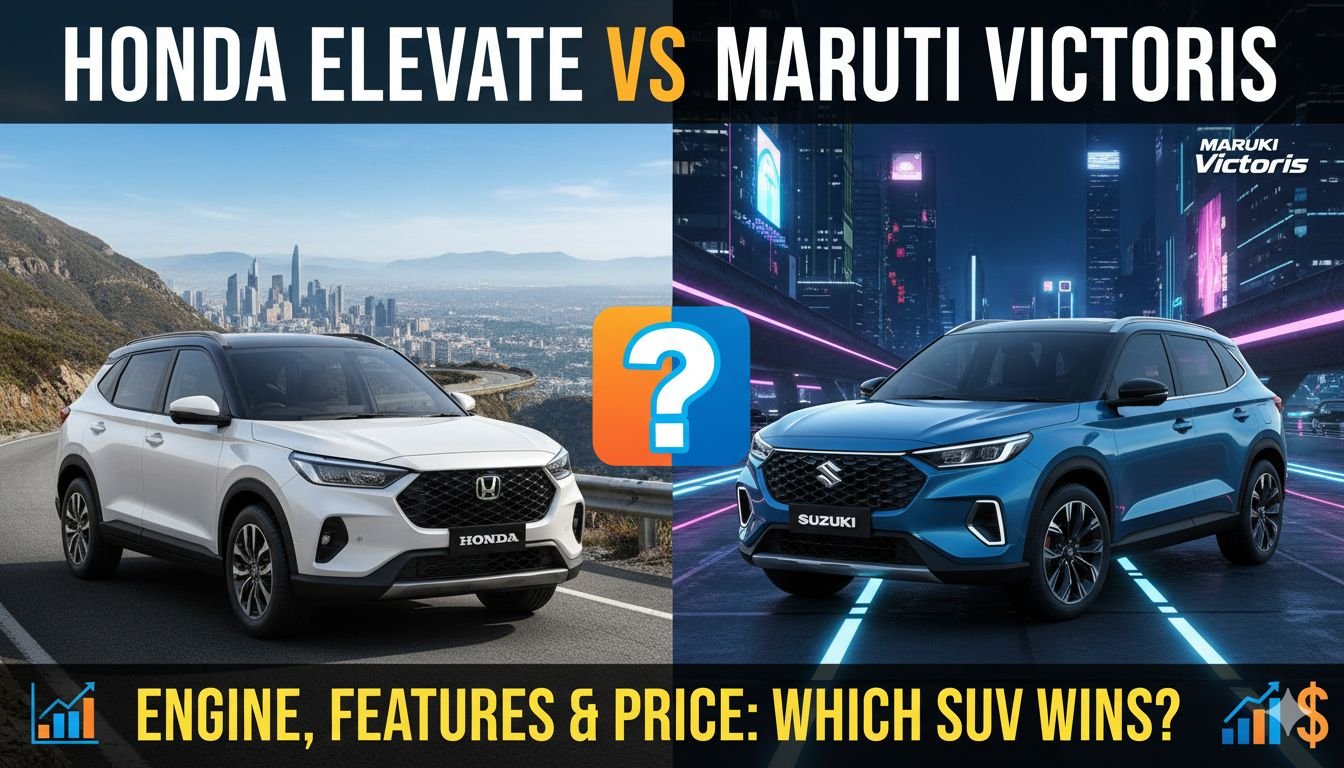 Honda Elevate और Maruti Grand Vitara SUVs की साइड-बाय-साइड तुलना इमेज