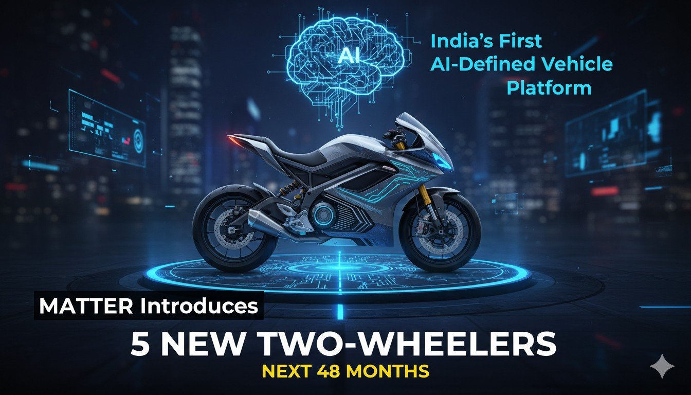 MATTER का AI-डिफाइंड व्हीकल प्लेटफॉर्म लॉन्च इवेंट में प्रेजेंटेशन