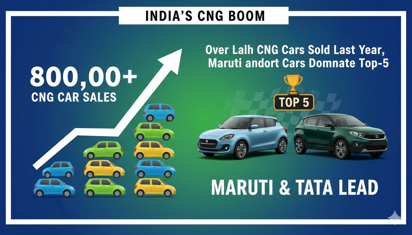 Alt Text for featured image : 2025 में टॉप बिकने वाली CNG कारें - मारुति एर्टिगा और टाटा पंच सहित