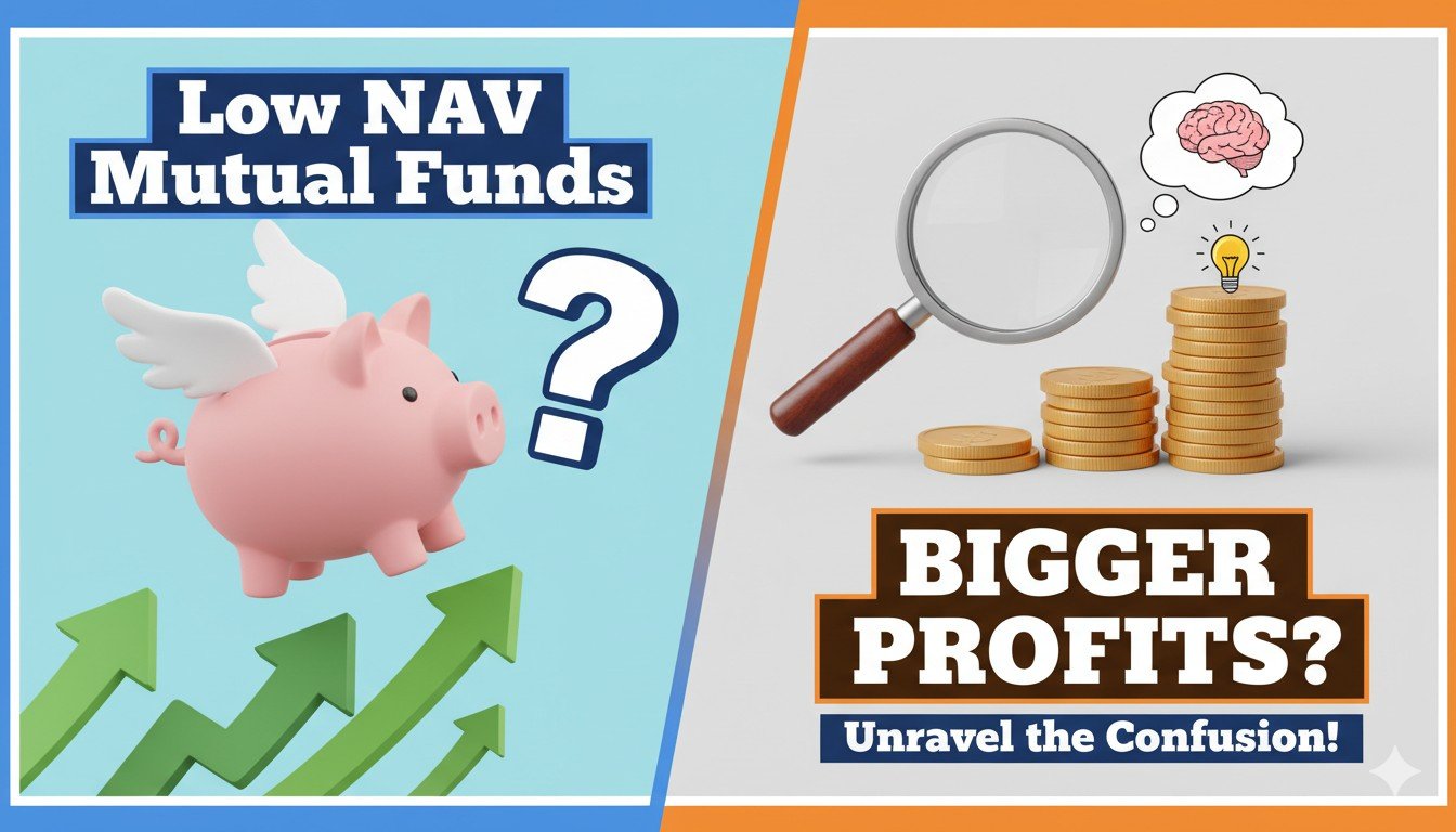 Low NAV vs High NAV mutual funds comparison chart illustrating investment myths in India.