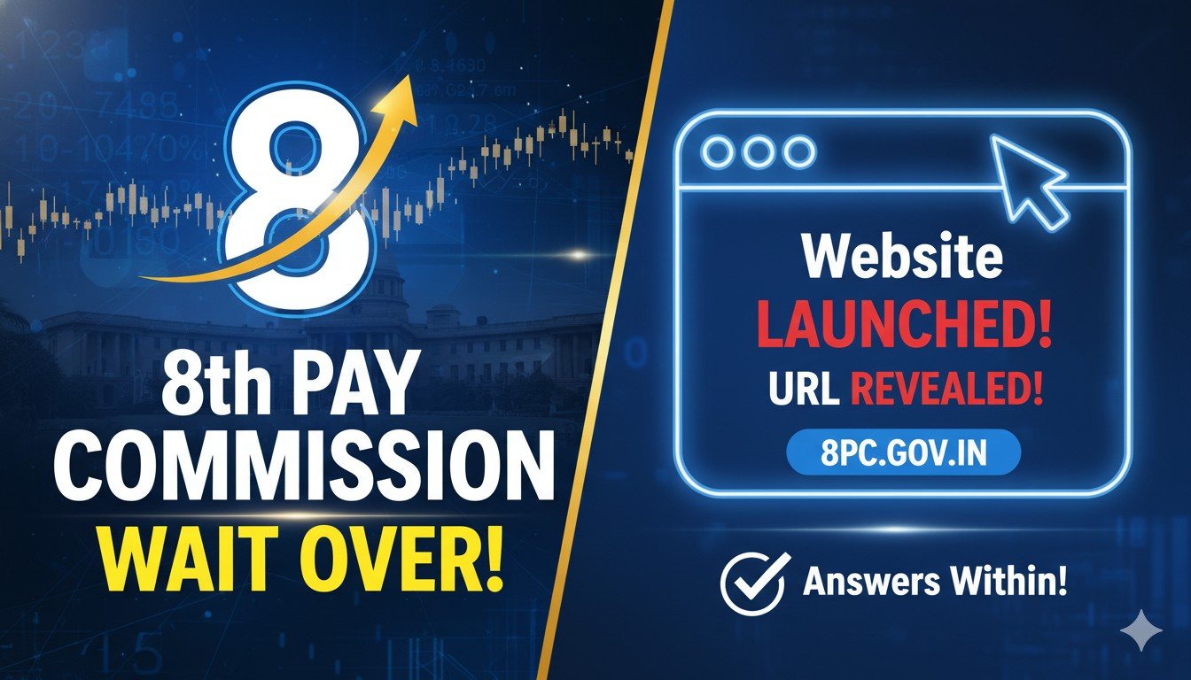 8वें वेतन आयोग की आधिकारिक वेबसाइट का स्क्रीनशॉट