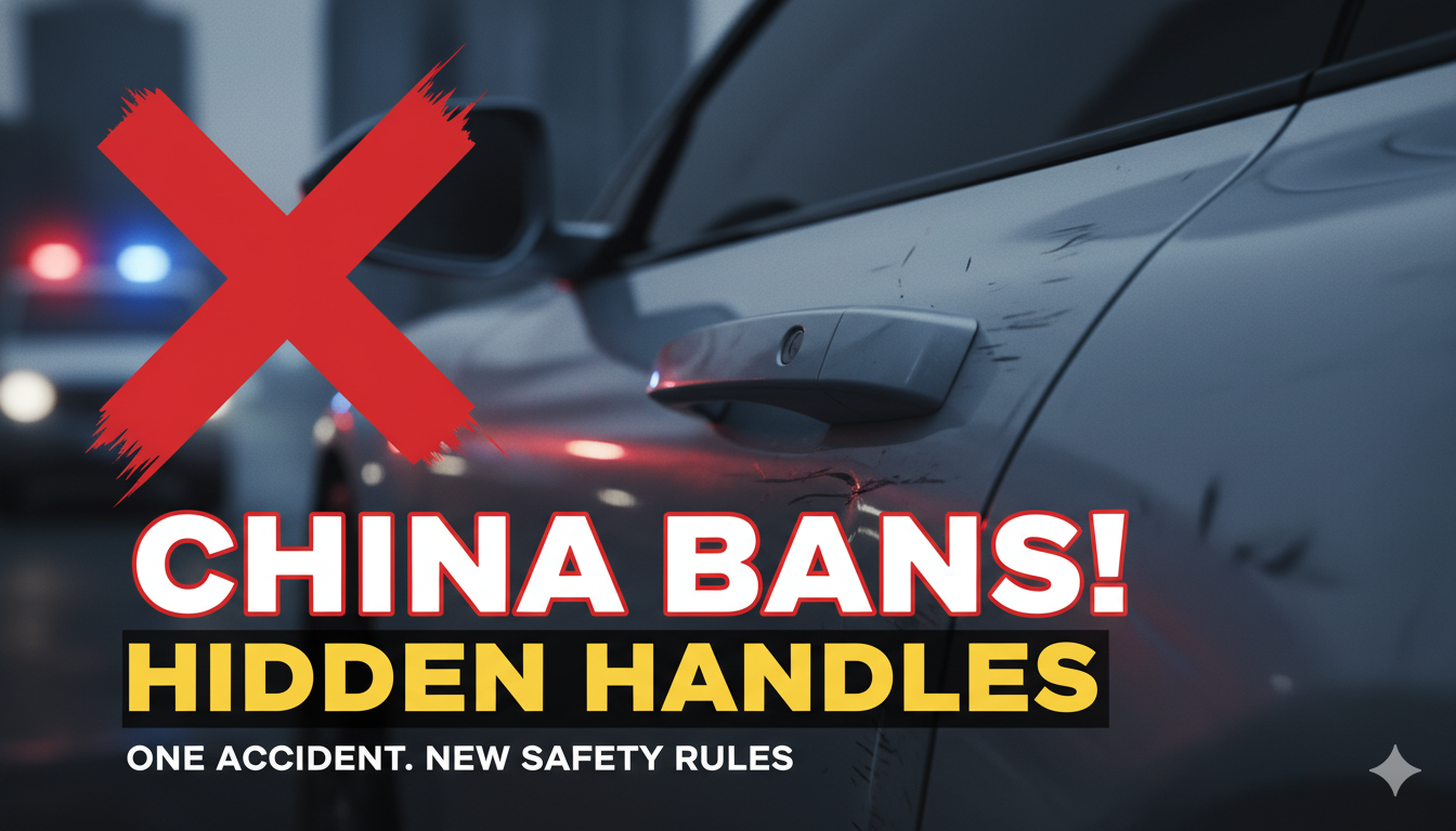 चीन में हिडन कार डोर हैंडल्स पर बैन की वजह से प्रभावित Tesla Model Y की इमेज