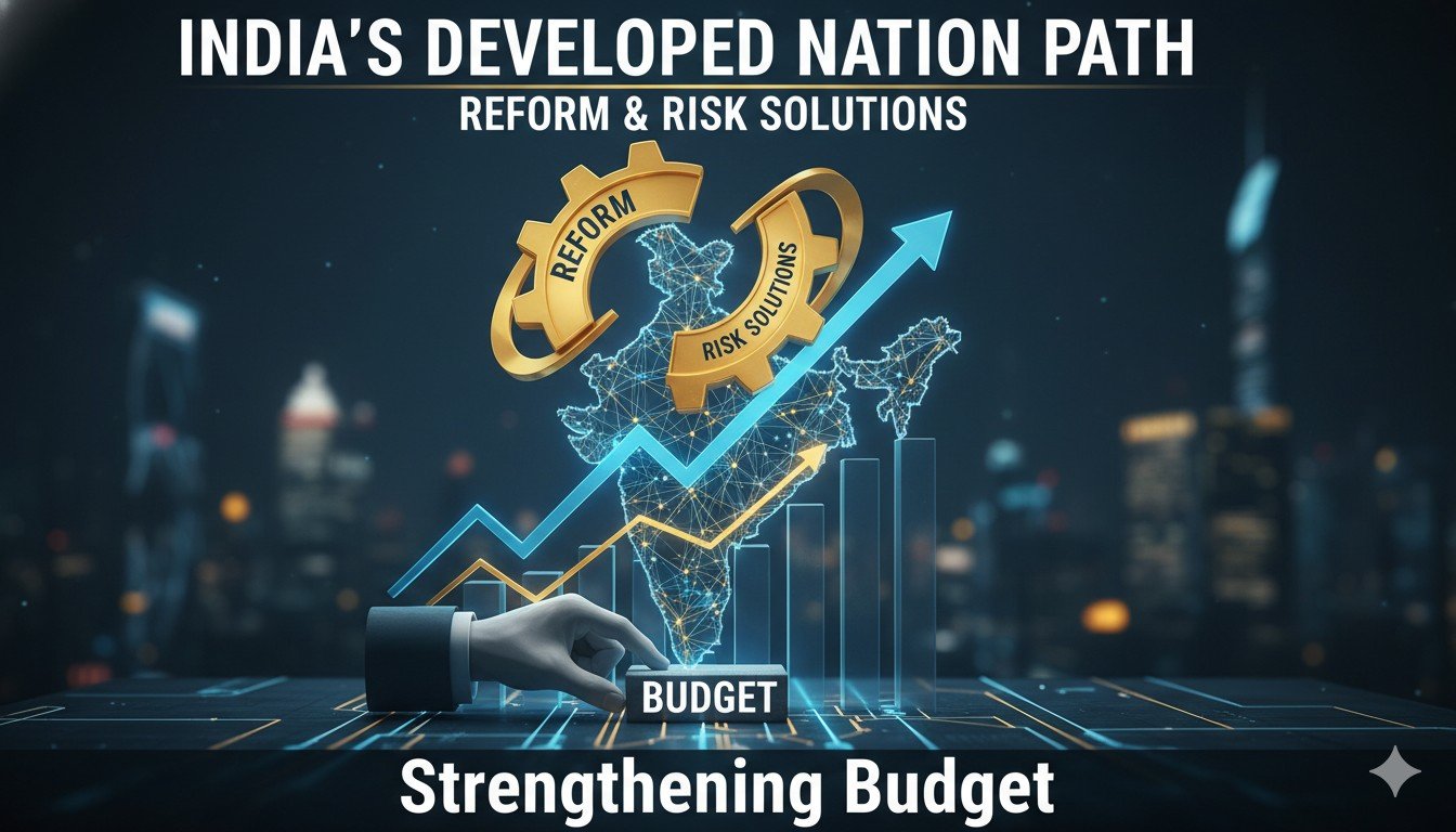 केंद्रीय बजट 2026-27 की मुख्य हाइलाइट्स दिखाती हुई इमेज