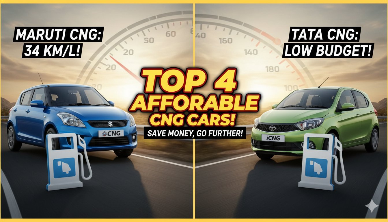 Maruti Suzuki Celerio और Tata Punch CNG कारों की साइड व्यू, कम बजट में हाई माइलेज वाली CNG कारें